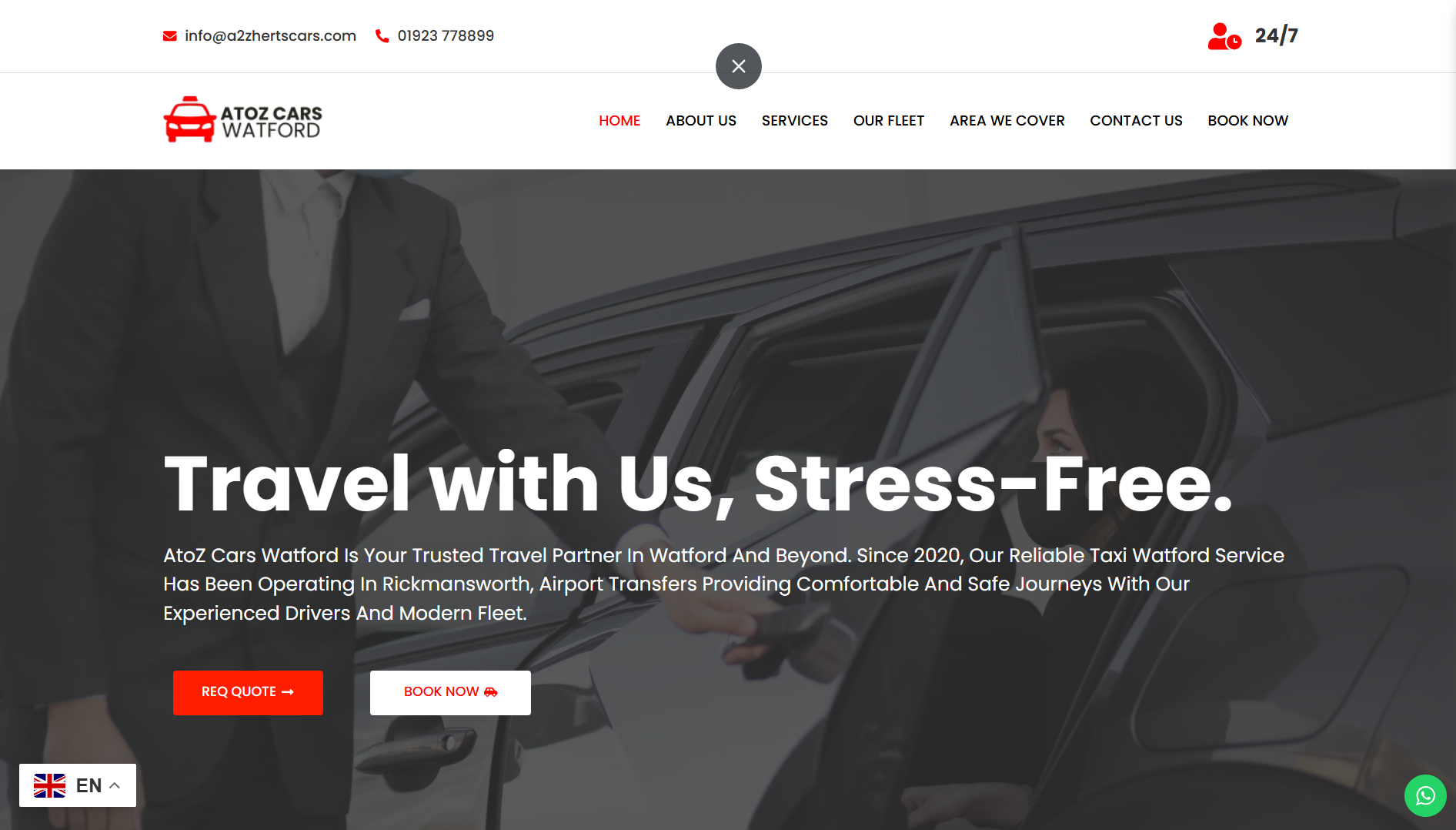 Cab Booking Website