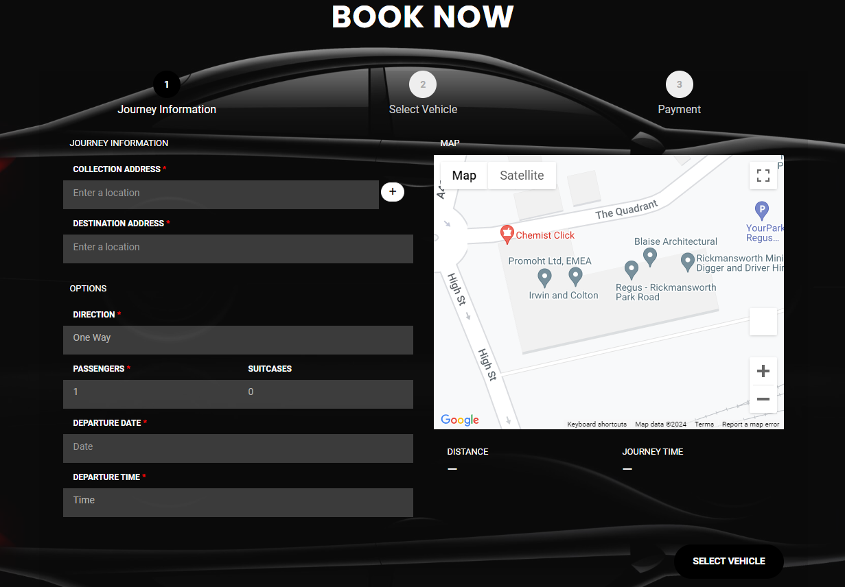Cab Booking Website